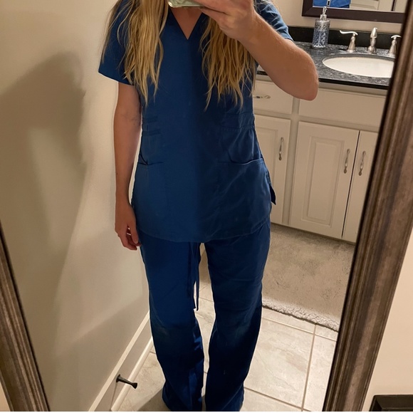 Greys Anatomy by Barco  XS Cobalt blue Scrub set - Picture 1 of 4